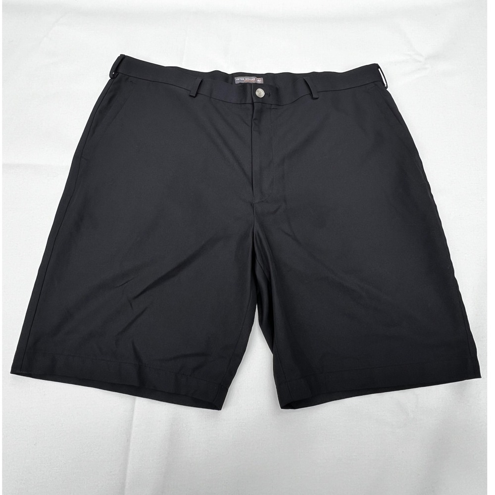 Peter Millar Crown Sport Mens Black Performance Golf Shorts 38 MC0EB82‎